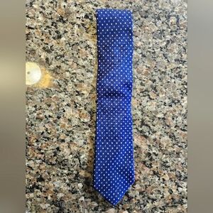 Navy and Blue and Gray Dotted Men's Silk Tie